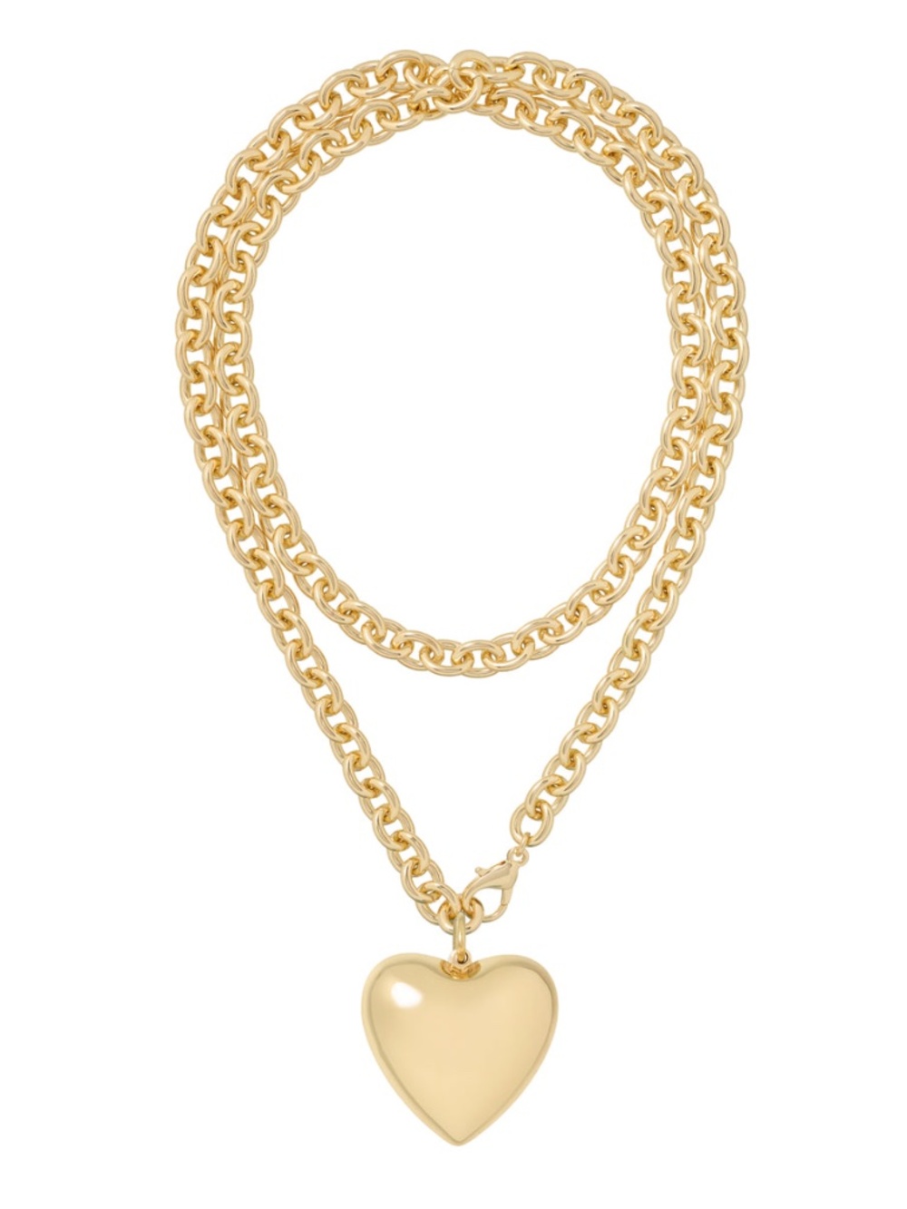 Roxanne Assulin The Big Puffy Heart Charm Necklace Gold